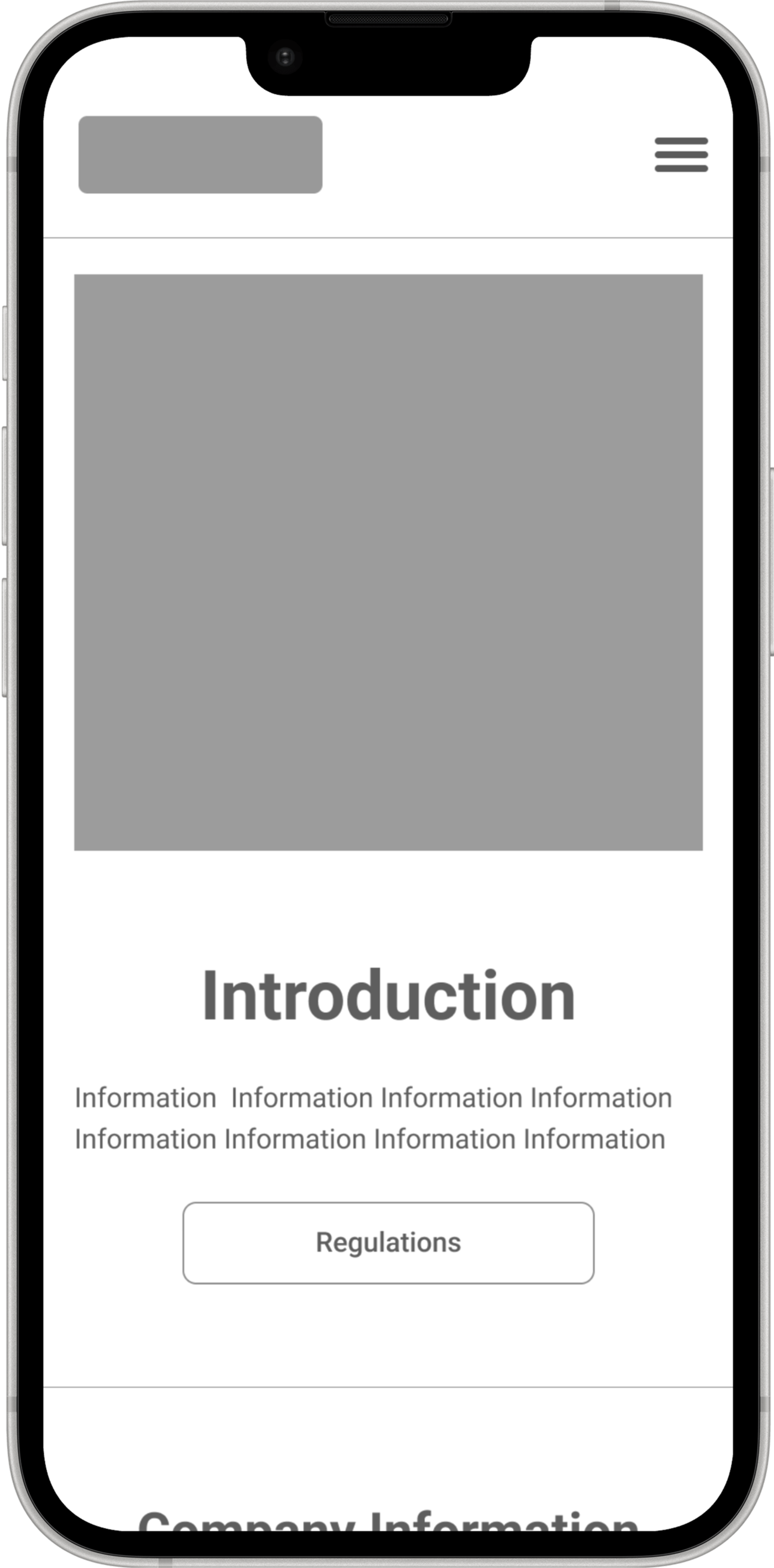 Mobile wireframe — home